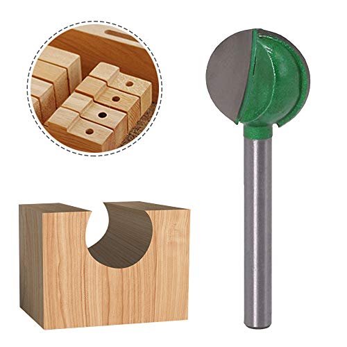 Mesee 4 Pieces Ball End Groove Router Bits, 6Mm Shank Carbide Tipped Core Box Round Nose Grooving Router Bit Set Woodworking Milling Carving Cutter Tool #TOP2
