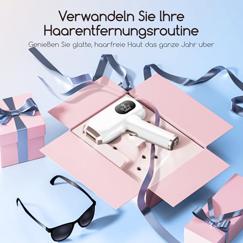 IPL Geräte Haarentfernung, Laser Haarentfernung, mit 3 Erweiterte Funktionen HR/SR/HR+,9 Energiestufen,999,999 Lichtimpulse für Männer,Frauen,Ideal für Gesicht,Körper