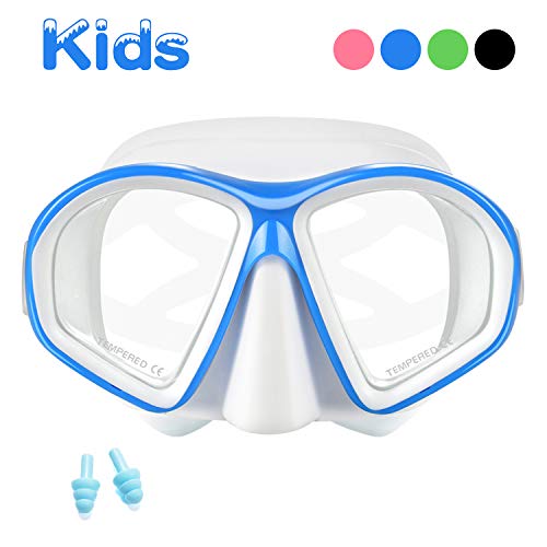 Supertrip Kids Snorkel Mask-Scuba Diving Goggles Anti-Leak Snorkeling Freediving Mask Easybreath Tempered Glass