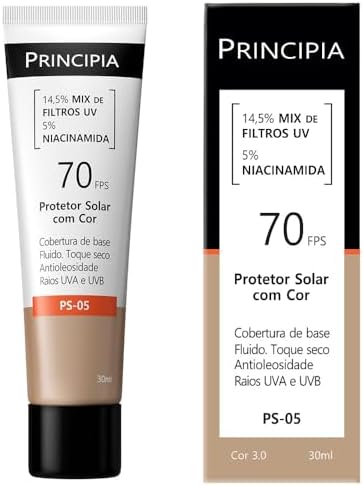 Protetor Solar Facial Principia 14,5% Mix de Filtros UV + 5% Niac...