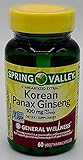 SpringValley Korean Panax Ginseng - Supports Energy, Immune Function, and Brain Function - 60...