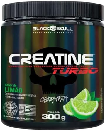 Creatine Turbo BlackSkull - Creatina Monohidratada em pó, com car...