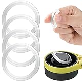 4 Pieces Replacement Silicone Sealing Rings Gaskets Silicone Jar Gasket Replacements Silicone Seals White Airtight Silicone Gaskets Seasoning Rings for 17 oz Vacuum Insulated Water Bottle Replacements
