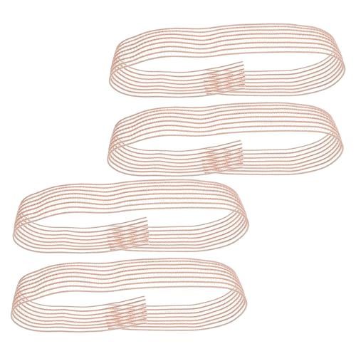 Toyvian 4pcs Ballet Pointe Shoes Elastic Bands Pink Invisible Stretch Ribbon for Ballet Dance Shoes, Toe Support Straps for Dancers Training and