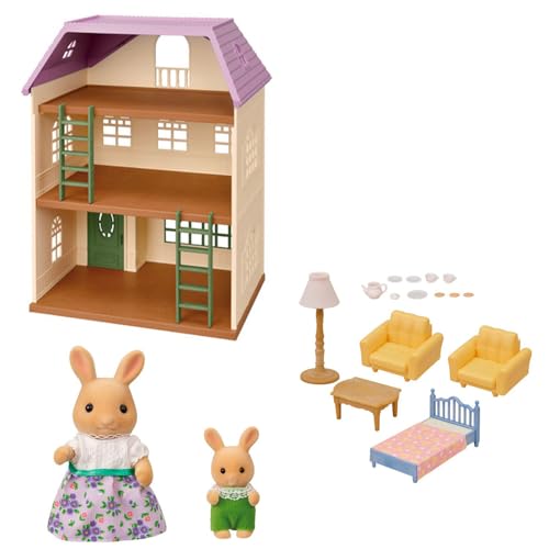 Sylvanian Families Maison à Deux Étages Lapin Caramel 5728 - vue 4