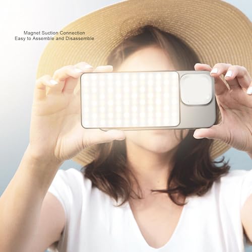 Image of Sanpyl LED Portable Selfie Light, Video Conference Lighting with Clip and Hot Shoe, 2800K to 9000K Adjustable, for Outdoor Photography Live Streaming