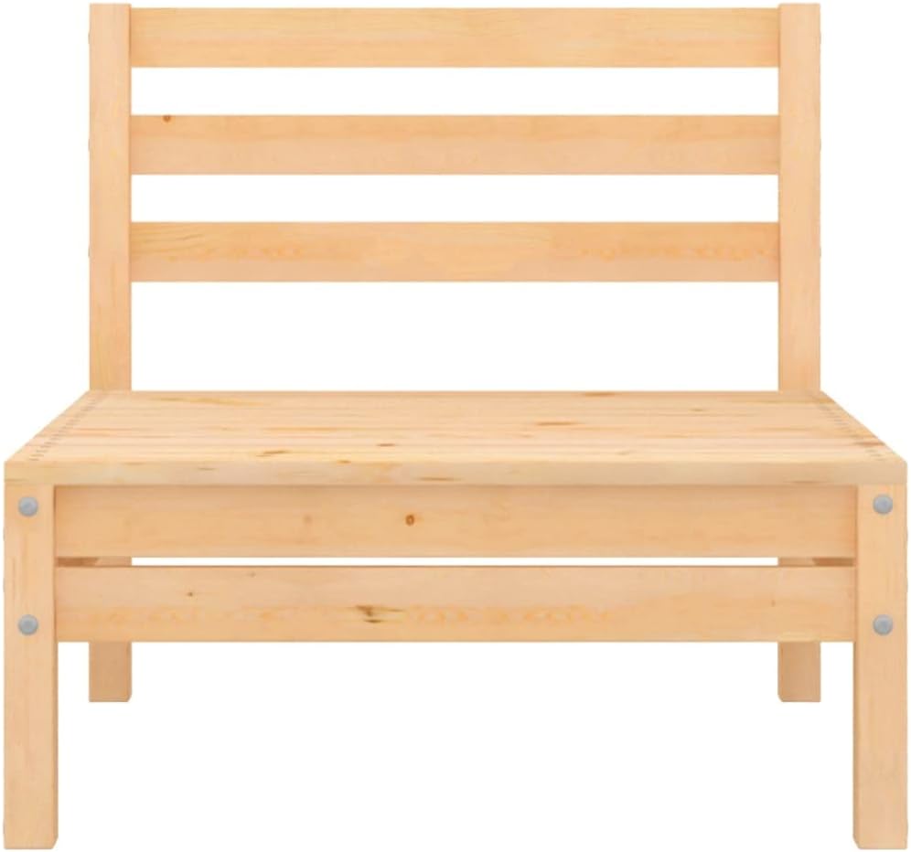 Patio Middle Sofas 2 pcs Solid Wood Pine, Conversation Sets