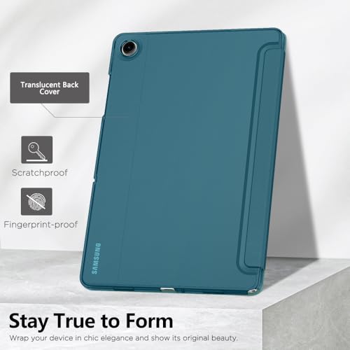 Image of MoKo for Samsung Galaxy Tab A11 Plus / A11+ Case 11 Inch 2026, Galaxy Tab A9 Plus / A9+ Case 11 Inch 2024, Slim Stand Hard PC Translucent Back Shell Smart Cover, Auto Wake /Sleep, Turquoise
