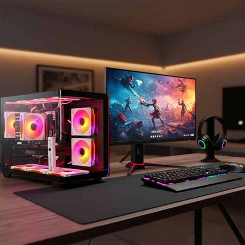 Image of Gaming Desktop PC, Ryzen 7 9800X3D, RTX 5070 12GB, 16GB DDR5 RAM, 1TB NVMe SSD, WiFi 6, High-Performance Gaming Computer for AAA Games, Streaming, Video Editing