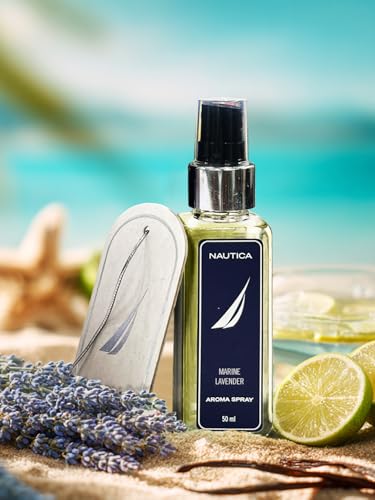 Image of NAUTICA Luxury Car Fragrance Spray with Hanging Tag Card | Midnight Leather | 50ml premium Car Air Freshener | 300+ Sprays | Long Lasting Car Freshener | Car Odour Remover