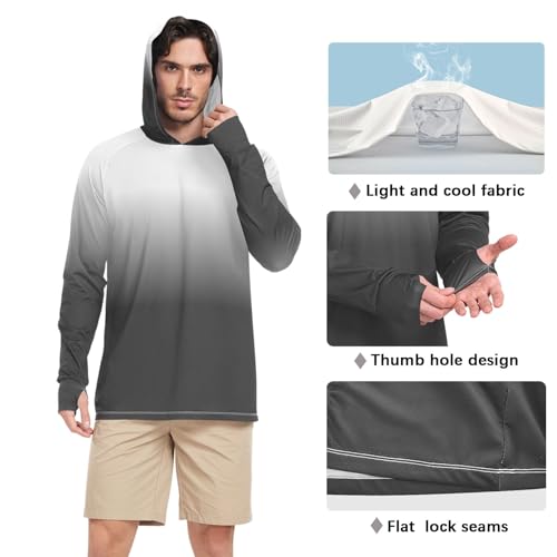 Mens Sun Protection Shirts UPF 50+ Fishing Hiking Shirt UV Shirts Long Sleeve Sun Protection T-Shirt4