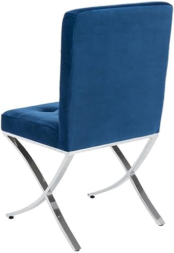 Miniatura 9 de Safavieh Home Walsh - Silla auxiliar de piel sintética negra y cromada Negro -,Gris/cromo,Marrón claro / Cromo,Azul