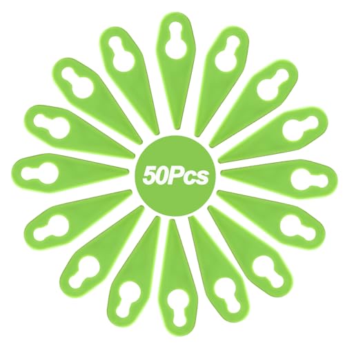 FourShow 50PcsPA6 Plastic Blades Compatible with Gtech Grass Trimmer Strimmer ST01 ST02 ST04 ST05 ST20 GT3.0 GT4.0 GT50