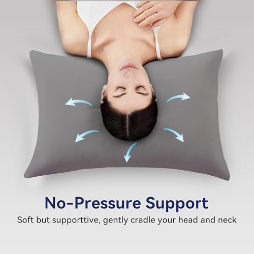 Globon-Cooling-Bed-Pillow-for-Sleeping-Queen-Size-Down-Alternative-Pillow-for-Back-Side-Sleepers-Soft-Pillow-with-Ergonomic-Design-Neck-Shoulders-Support-Pack-of-1-18X30-Gray