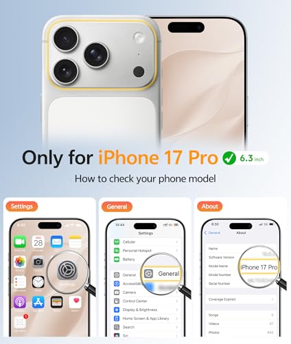 Image of FNTCASE for iPhone 17 Pro Case: [Compatible with Magsafe] Translucent Matte Cases with [Full Camera Protection] [Screen Protector] Military Grade Shockproof Protective Phone Cover - Desert Gold