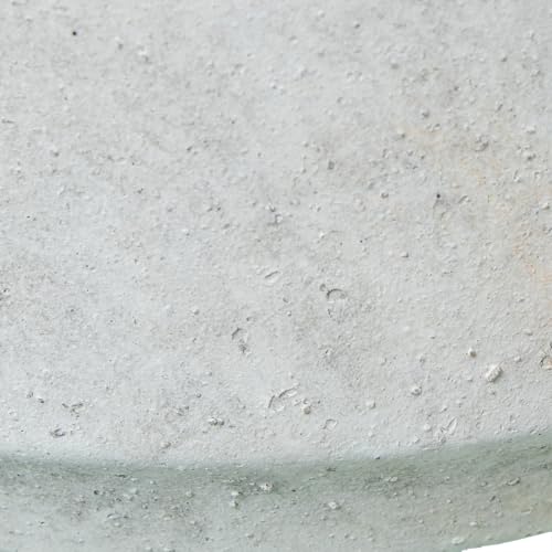 Vase en céramique gris ø30cm haut de gamme aux détails de bois précieux