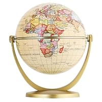 Topyond Kids World Globe 13cm,World Globe for Kids Map Swivel Rotating Desktop Globes,Explore The Earth in Vivid Detail,Kids Educational Toys,Office Decoration,for Home and School