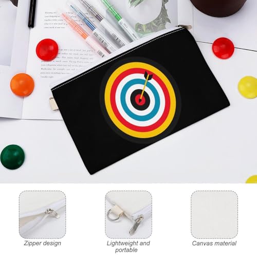 Archery Bullseye Target Sports Small Coin Purse Canvas Coin Case Cute Change Purse Pouch Pocket Wallet for Home Travel3