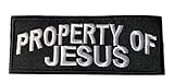 Property of Jesus Religious Eternal Life Bible Verse Faith Theme - Premium Embroidered Patch Iron On...