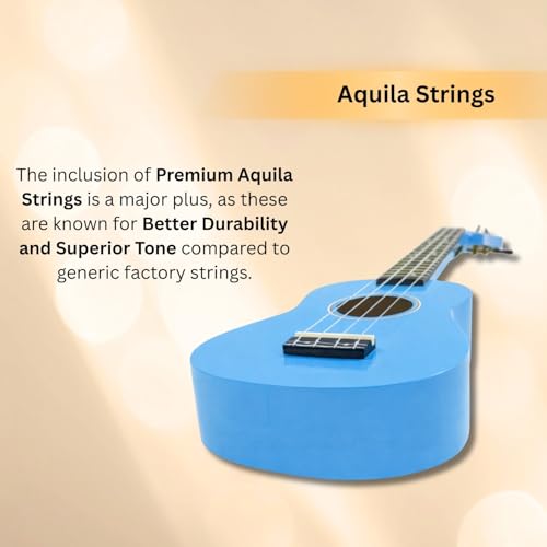 Image of Vault UK-003 Soprano Colourful Ukulele 21 inch With Gig-Bag - Blue