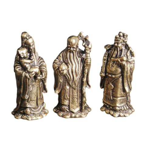 Juego de 3 Figuras de Latón Decorativas Retro MAGICLULU