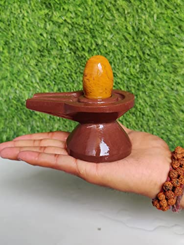 Image of Narmada Shivlinga Narmadeshwar Shivling Energized Stone Decorative Narmada Jaladhari Shiv Lingam for Home Decor, Office, Puja, Hindu Pooja Mahadev Sculpture Idol by Shivam VASTU Kala SHIVLING Art