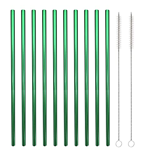 10 Pcs Stainless Steel Straws, Reusable Drinking...