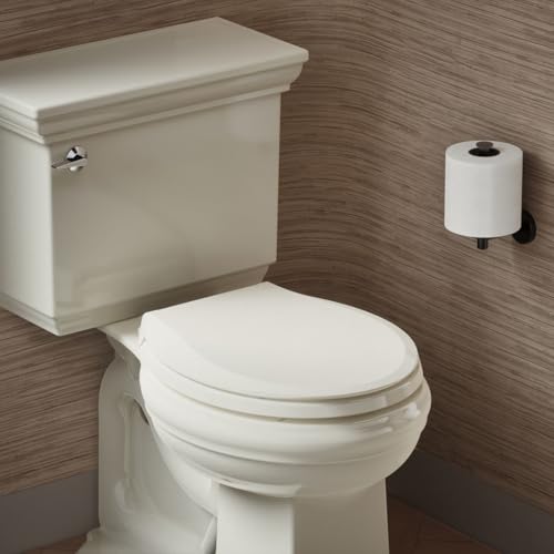 Image of KOHLER 4639-RL-96 Cachet ReadyLatch Round Toilet Seat Soft Close, Biscuit