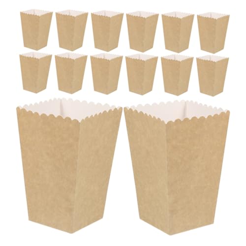 LOORGVEL 24 Piezas Cajas Pequeñas para Kraft Contenedores Portátiles para Snacks como Pollo Frito y Dulces para Fiestas de Cumpleaños y Noches de Cine