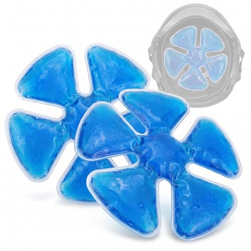 Ice Pack for Hard Hat Helmet Ice Packs Headache Cool Down Cold Pack Soothing Fever Migraine Gel Cooling Pack for Catcher Helmets Riding Helmet Keep Cool (Blue (2 Pack))