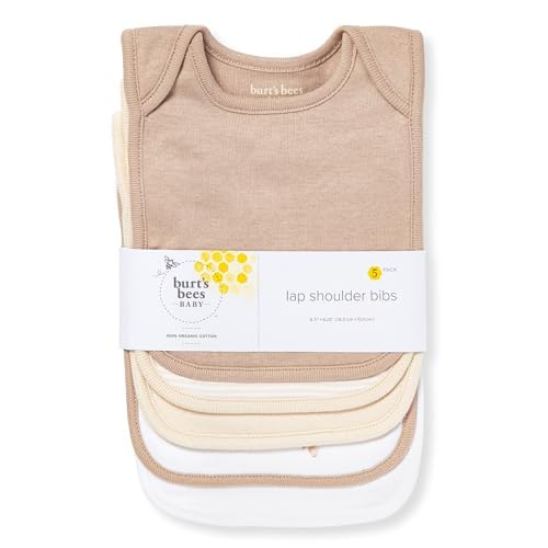 Burt’s Bees Baby Organic Baby Bibs – 100% Cotton Newborn Infant Bibs for Baby Boys & Girls - Image 2