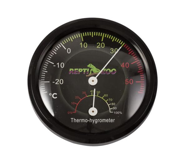 REPTI ZOO Reptile Terrarium Thermometer Hygrometer Dual Gauge | Analog Temperature & Humidity Monitor for Vivariums and Brooders-picture-17