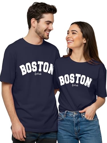 Image of LEOTUDE Couple Combo Men's Oversized T-Shirt & Women's Drop Shoulder Tshirt