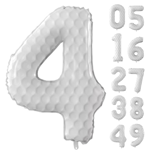 40 Inch Golf Number Balloons Large Sports Themed Birthday Party Number Balloons Golf Sports Events for Kids Birthday Party Decoration Supplies (Number 4)