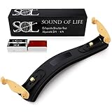 SOL Universal Violin Shoulder Rest with 2 Rosin Stones - Adjustable Collapsible Fiddle Pad with Gel Feet for 3/4 and 4/4 Violins