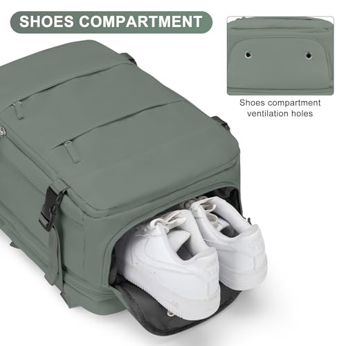 Image of Extra Backpack For Traveling On Airplane Travel Backpack For Women Men Airline Approved Carry On Bags For Airplanes Gym Bag With Shoe Compartment Waterproof Laptop Backpack Camping Hiking Backpack