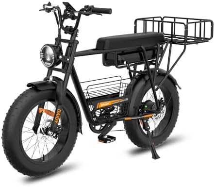 BEMMY Bicicleta Elétrica para Adultos, Pneu Largo de 20” x 4”, 10...