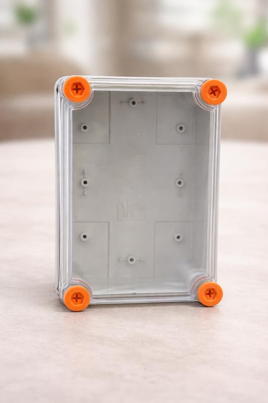 Boxomatic ABS Transparent Junction Box IP65/IP67 Waterproof Enclosure | 180x130x100 mm Electrical Box with Clear Lid and Mounting Plate for Indoor Outdoor Electronic Projects-picture-14