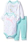 PUMA Baby Girls Three Piece Creeper Bodysuit Set