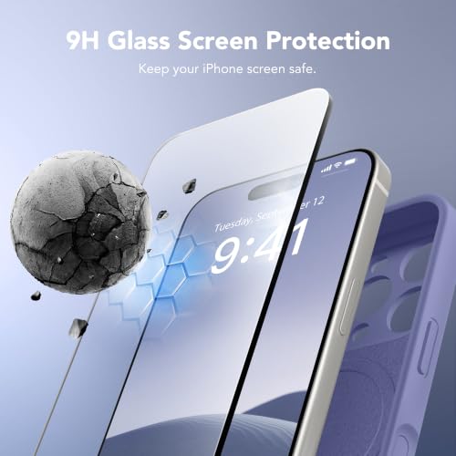 Image of Magnetic for iPhone 16 Pro Max Case Silicone Lavender Gray