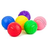 Petite Paws SuperFetch Dog Balls 1.5 Inch - Squeaky Dog Toys for Small Dogs and Puppies - Rubber Balls for Fetch, Training, Teething, Boredom and Solo Play - 6 Pack