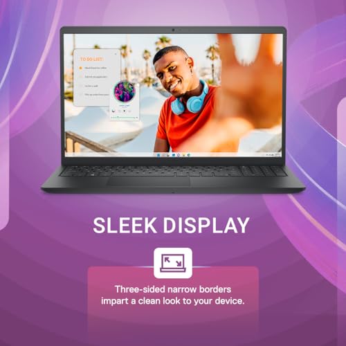 Image of Dell Inspiron 15 3535 Lightweight Laptop - 15.6 inch FHD 120Hz Display, AMD Ryzen 3 7320U, 8GB LPDDR5, 512GB SSD, AMD Radeon 610M, Non-Backlit Keyboard, Black, 1.63kg, Win 11 + MSO'21 & 12 Month McAfee
