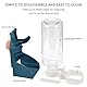 AMSGANK Kaninchen Automatischer Wasserspender, 500 ml Hängend Hamster Trinkflasche Hasen für Kaninchen Meerschweinchen Hamster Chinchilla Frettchen Käfig Hasen Wasserflasche - Blau