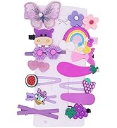 Petunny Baby Girls Hair Clips,Toddler Girls Hair Clips Cartoon Mini Hairpins Rainbow Flower Fruit...