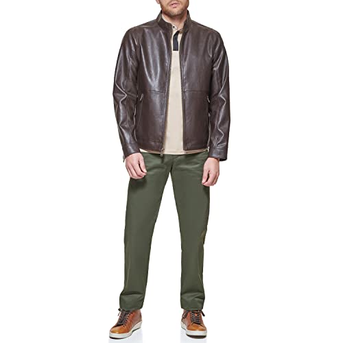 Image of DOCKERS Men's The Dylan Faux Leather Racer Jacket