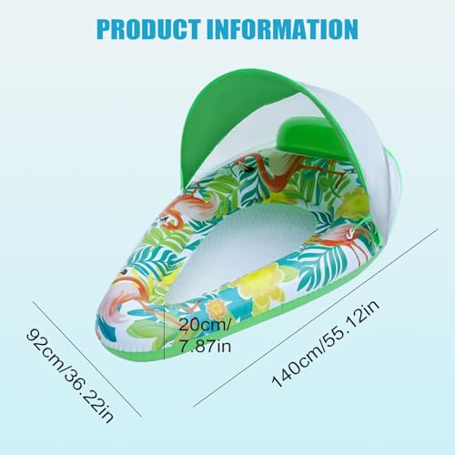 Matelas gonflable de piscine pour adultes protégeant du soleil en extérieur et jardin - 5