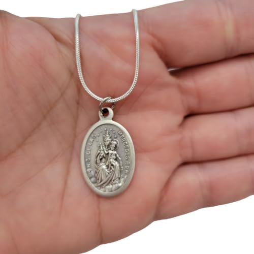 Virgin of Mercy Necklace, Virgen de la Merced, Catholic protection amulet, Virgin Mary Necklace
