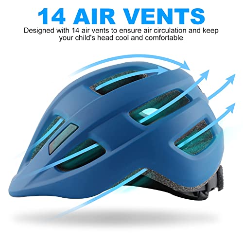 Image of Kids Bike Helmet for Ages 1-8 Years, Adjustable Toddler Boys and Girls Helmets, Lightweight Child Infant Bicycle Cycling Scooter Sports Helmet 48-54cm