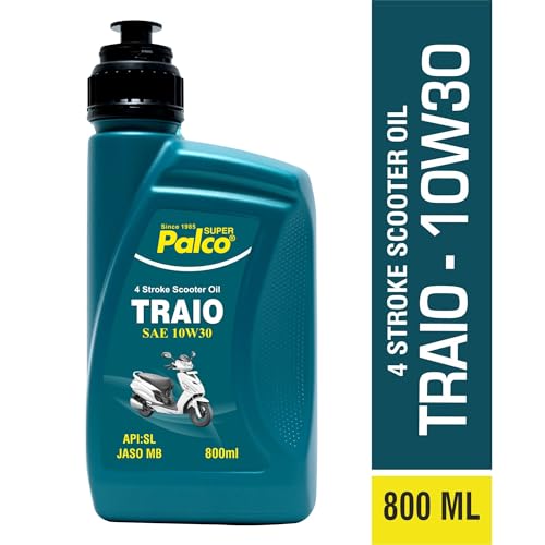 Image of PALCO Traio 10W30 Engine Oil for Scooters 800 ml (Pack of 1) Multigrade Synthetic Technology 4 Stroke Engine Oil for Scooty - API: SL JASO MB Certified