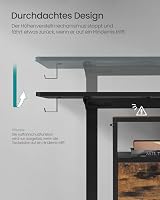 SONGMICS Höhenverstellbarer Schreibtisch 140 x 60 cm – Ansicht 6